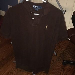 Men’s Medium Polo Brown w/ Tan Logo